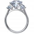 Three-Stone Platinum Engagement Ring-5