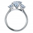 Three-Stone Platinum Engagement Ring-5