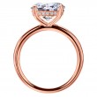 18 Karat Rose Gold Engagement Ring Features Hidden Diamond Halo-5