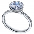 Platinum Bezel Set Engagement Ring-1