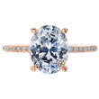 18 Karat Rose Gold Engagement Ring Is Set-3