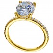 18 Karat Yellow Gold Engagement Ring Is Set-1