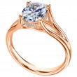 18 Karat Rose Split Band Ring Features A Hidden Halo-1