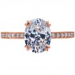 18 Karat Rose Gold Vintage Engagement Ring-3