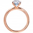 18 Karat Rose Gold Vintage Engagement Ring-5