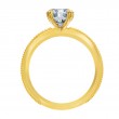 18 Karat Yellow Gold Engagement Ring-5