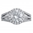 Platinum Micro-Pave Halo Engagement Ring-3