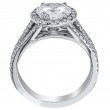 Platinum Micro-Pave Halo Engagement Ring-5