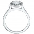 Micro Pave Set Platinum Engagement Ring-5