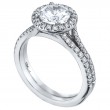 Split Shank Micro Pave Set Platinum Engagement Ring-1