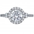 Micro Pave Set Platinum Engagement Ring-3