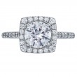 Micro-Pave Set Platinum Engagement Ring-3