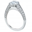 Bead-Set Platinum Engagement Ring