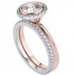 18 Karat Rose Gold Bezel-Set Engagement Ring