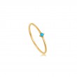 14KT GOLD TURQUOISE STONE RING-1