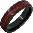 Barrel Aged™ Black Diamond Ceramic™ Dome Ring with Cabernet Inlay-1