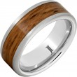 Barrel Aged™ Serinium® Ring with Rye Whiskey Wood Inlay and Stone Finish