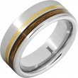 Barrel Aged™ Serinium® Ring with Bourbon Wood and 14K Gold Inlays